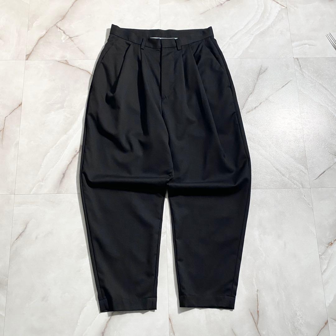 A16474 美品 ドゥルカマラ よそいきオーバータックパンツ サルエル 黒 0