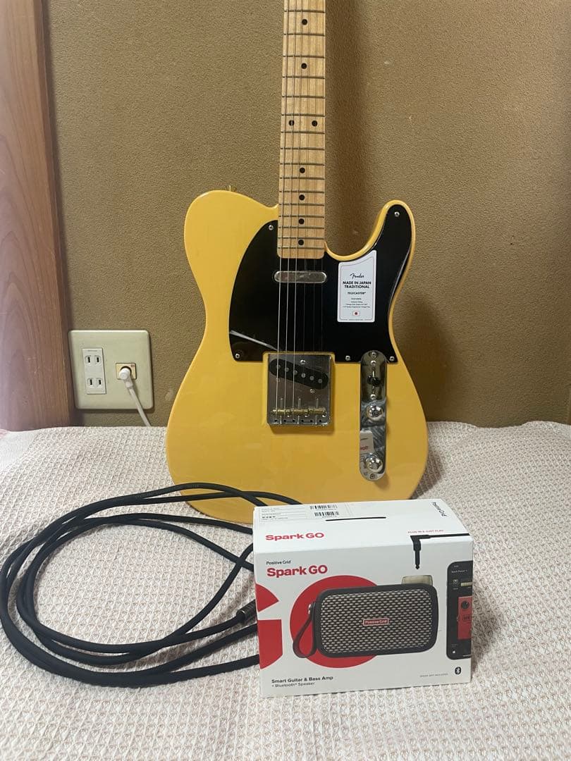 Fender Telecaster 日本製 イエロー スピーカーSpark Go