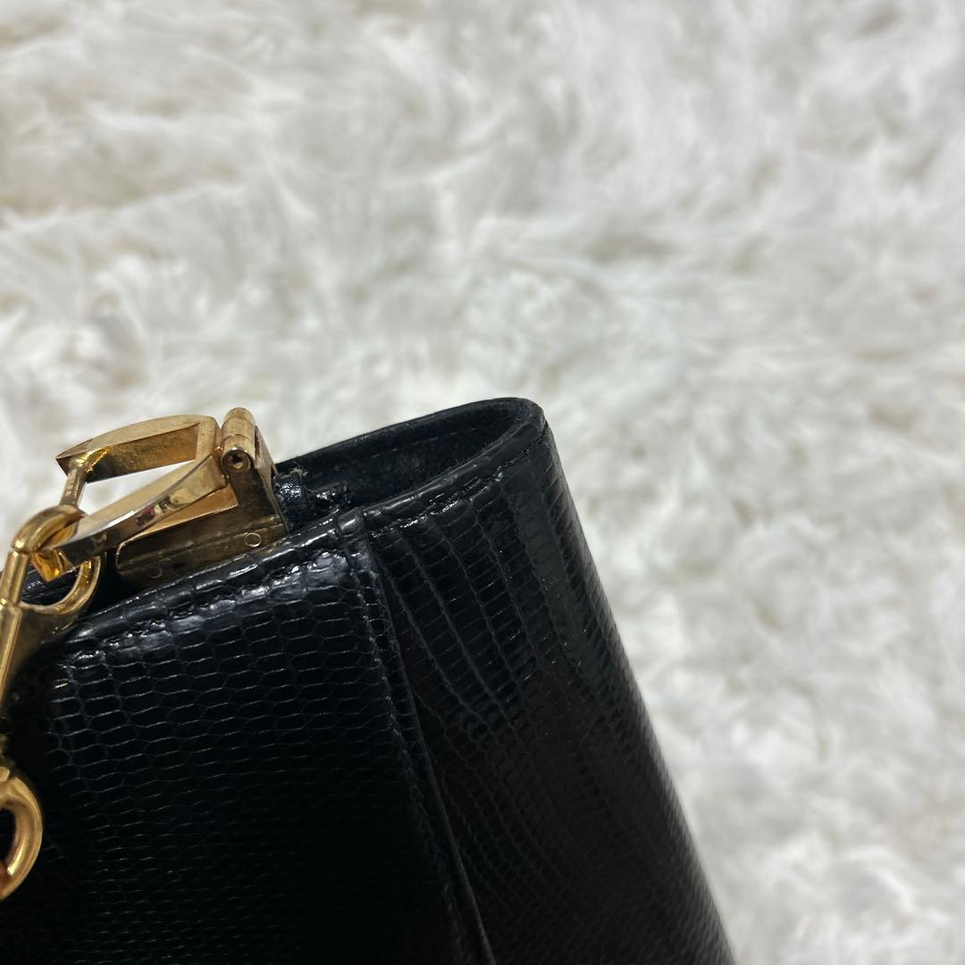 【希少】OLD GUCCI オールドグッチ　エキゾチックレザーショルダーバッグ