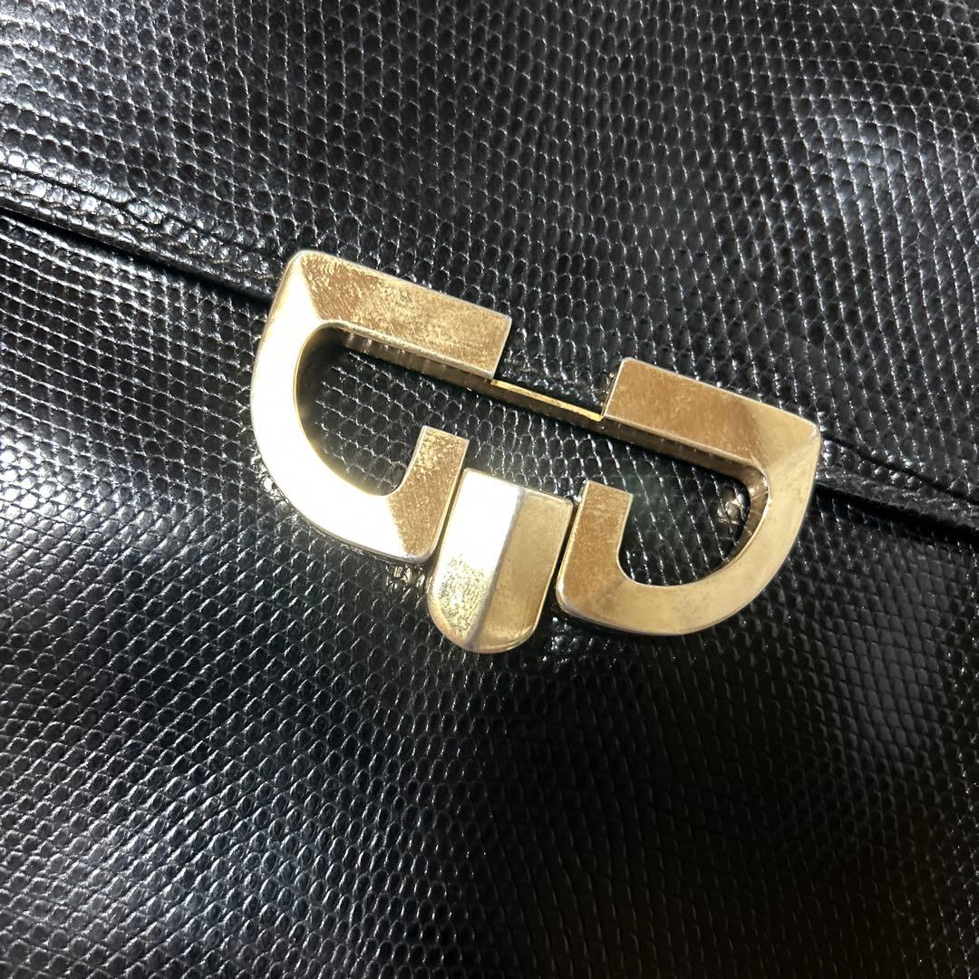 【希少】OLD GUCCI オールドグッチ　エキゾチックレザーショルダーバッグ