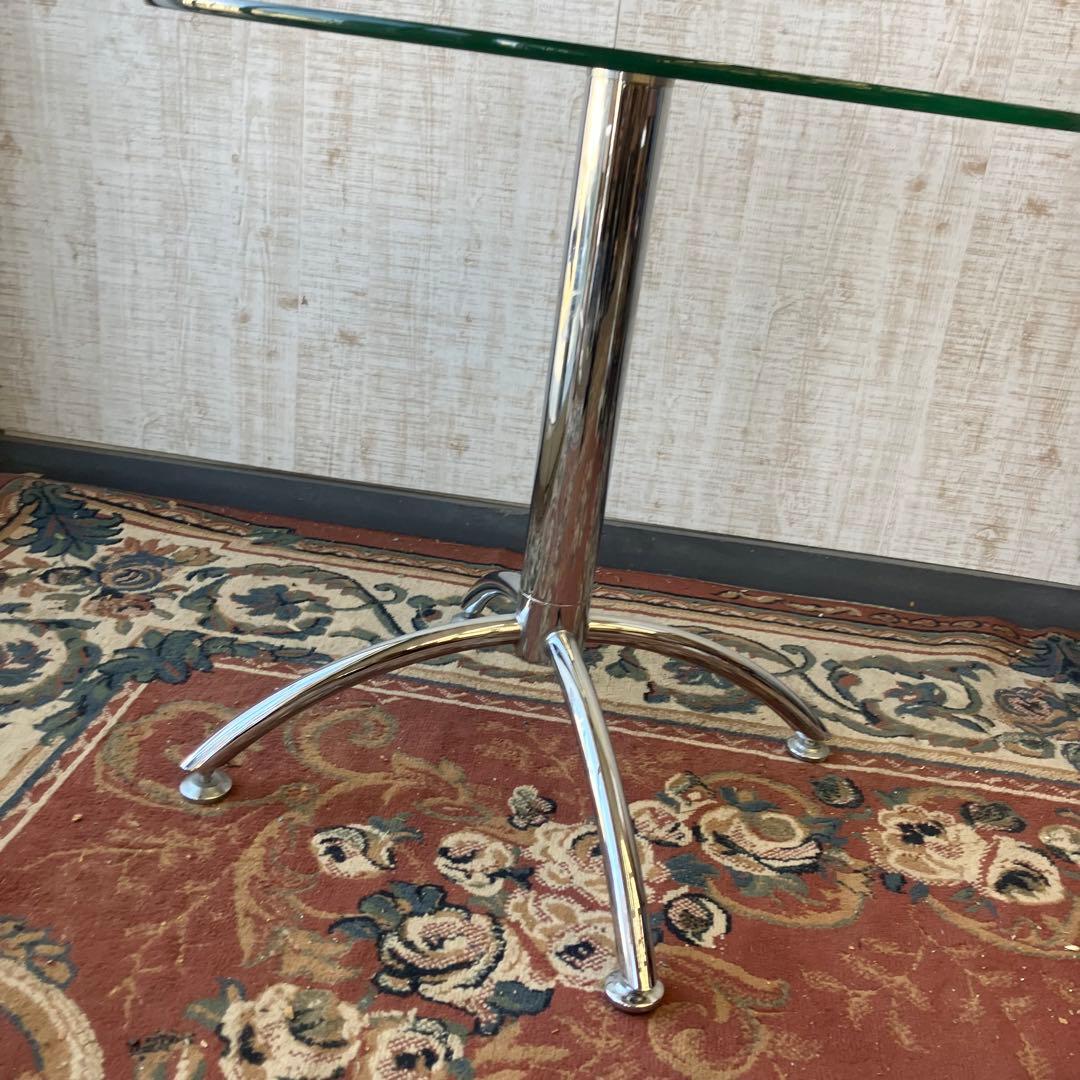 北欧レトロ ガラステーブル バーテーブル ラウンドテーブル ダイニングテーブル