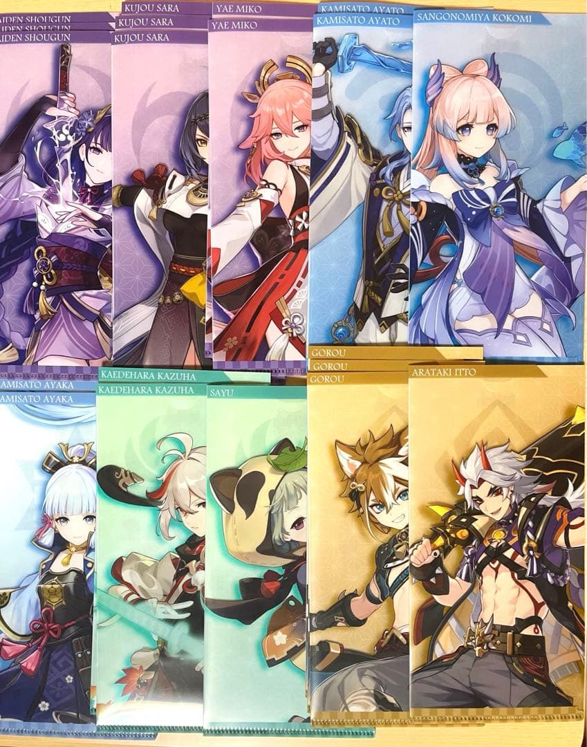 原神SEGAコラボ ミニクリアファイル マスクケース 稲妻