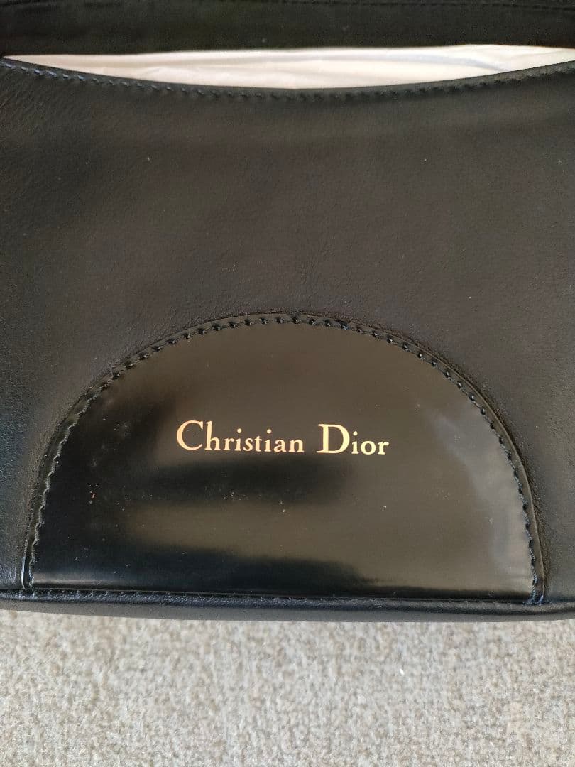 美品／希少です！　クリスチャンディオール　マリスパール　トロッター　レザー　黒