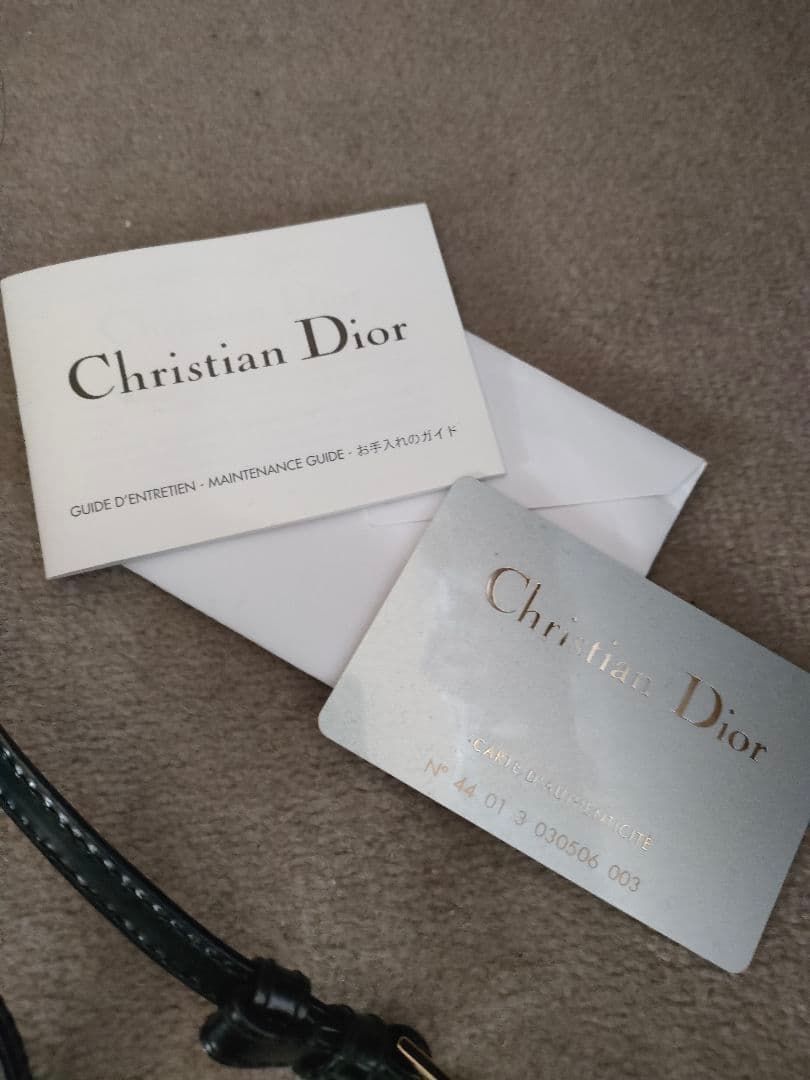 美品／希少です！　クリスチャンディオール　マリスパール　トロッター　レザー　黒