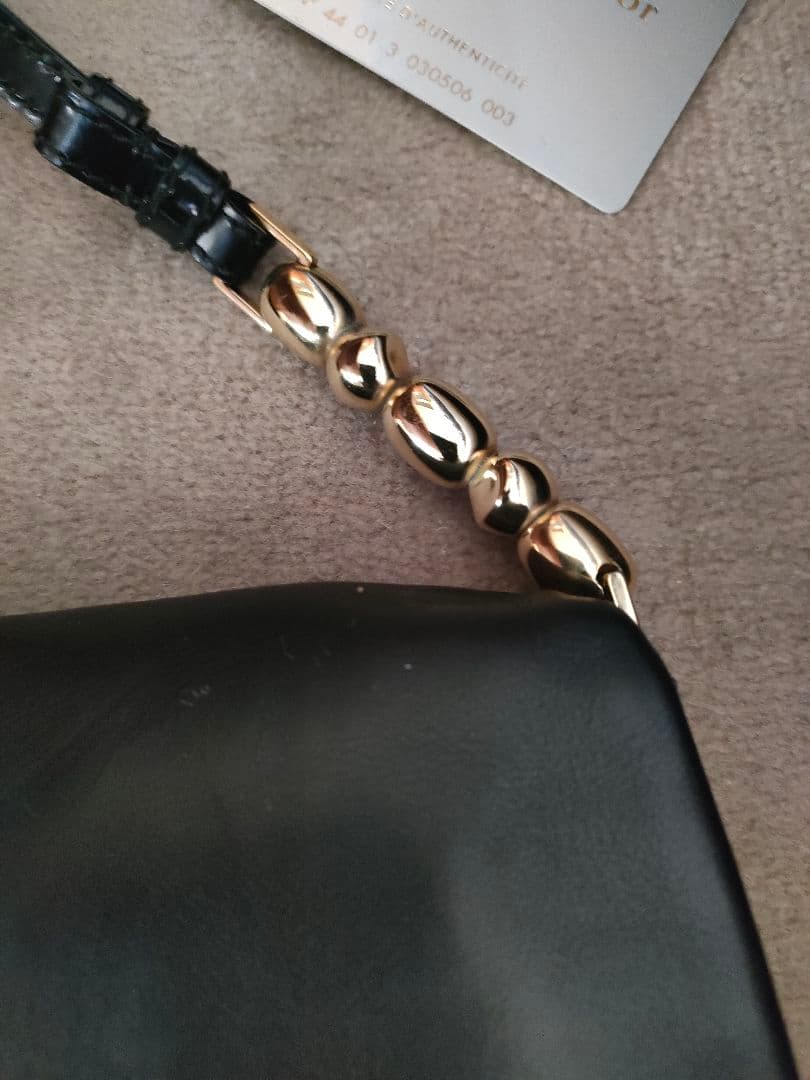 美品／希少です！　クリスチャンディオール　マリスパール　トロッター　レザー　黒