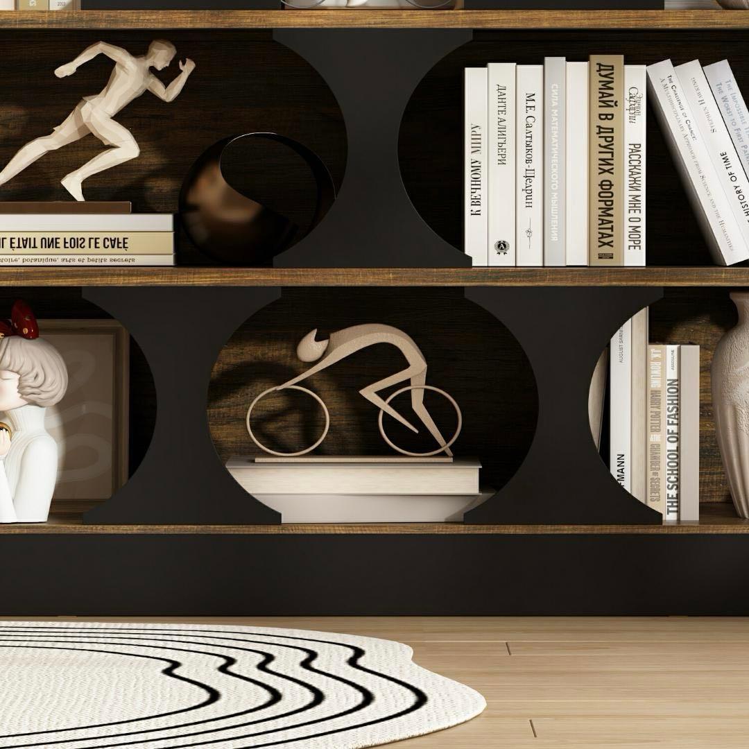 オープンラック 木製 大容量 収納棚 本棚 シェルフ ディスプレイ 4段 北欧風