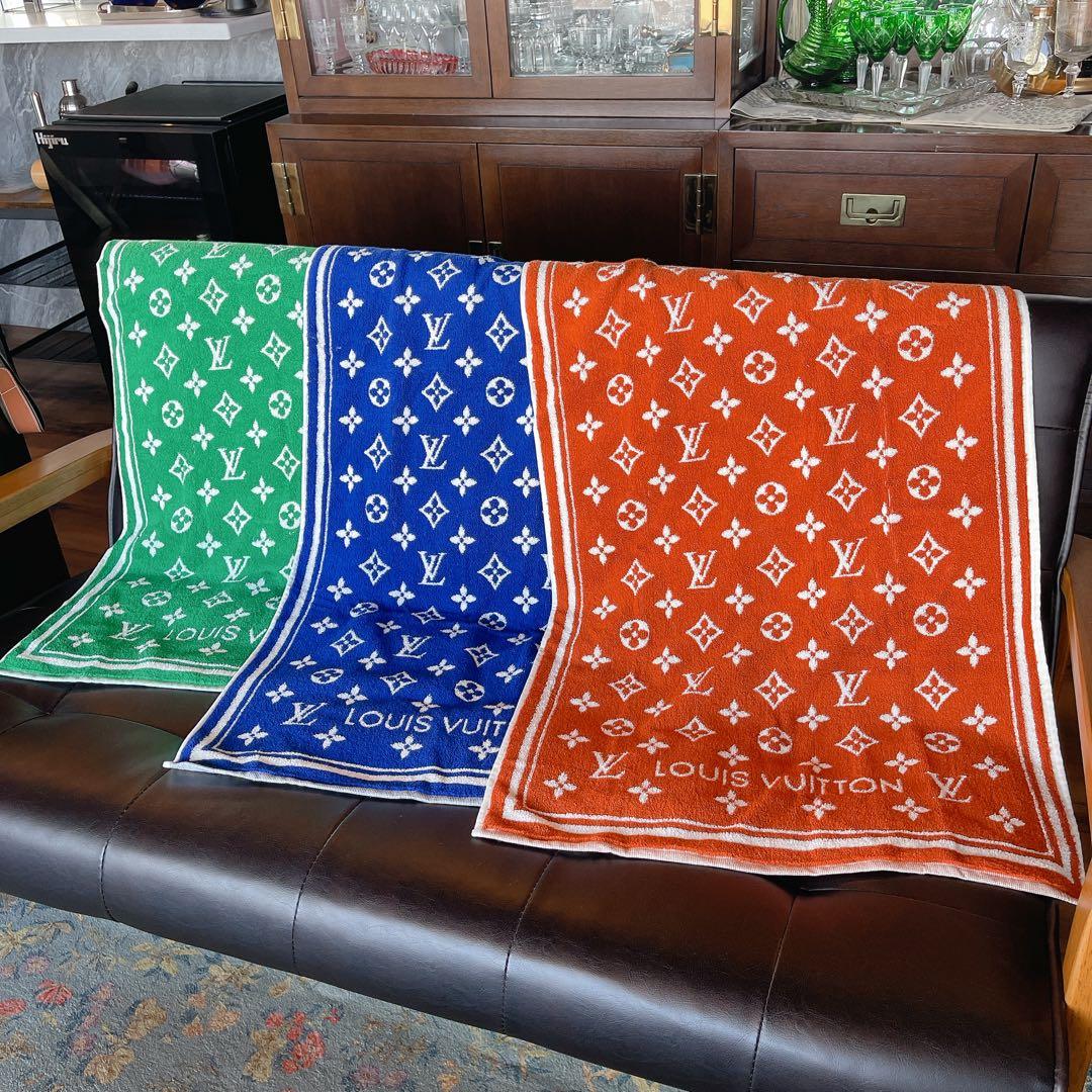 ルイヴィトン セルヴィエットセットLVマッチモノグラム グリーン バスタオル