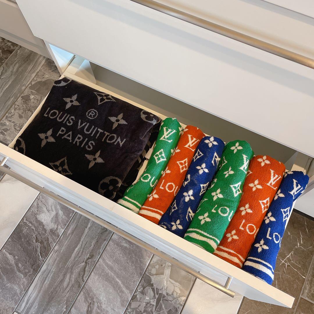 ルイヴィトン セルヴィエットセットLVマッチモノグラム グリーン バスタオル