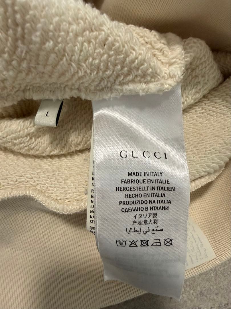 グッチパーカーホワイトメンズL