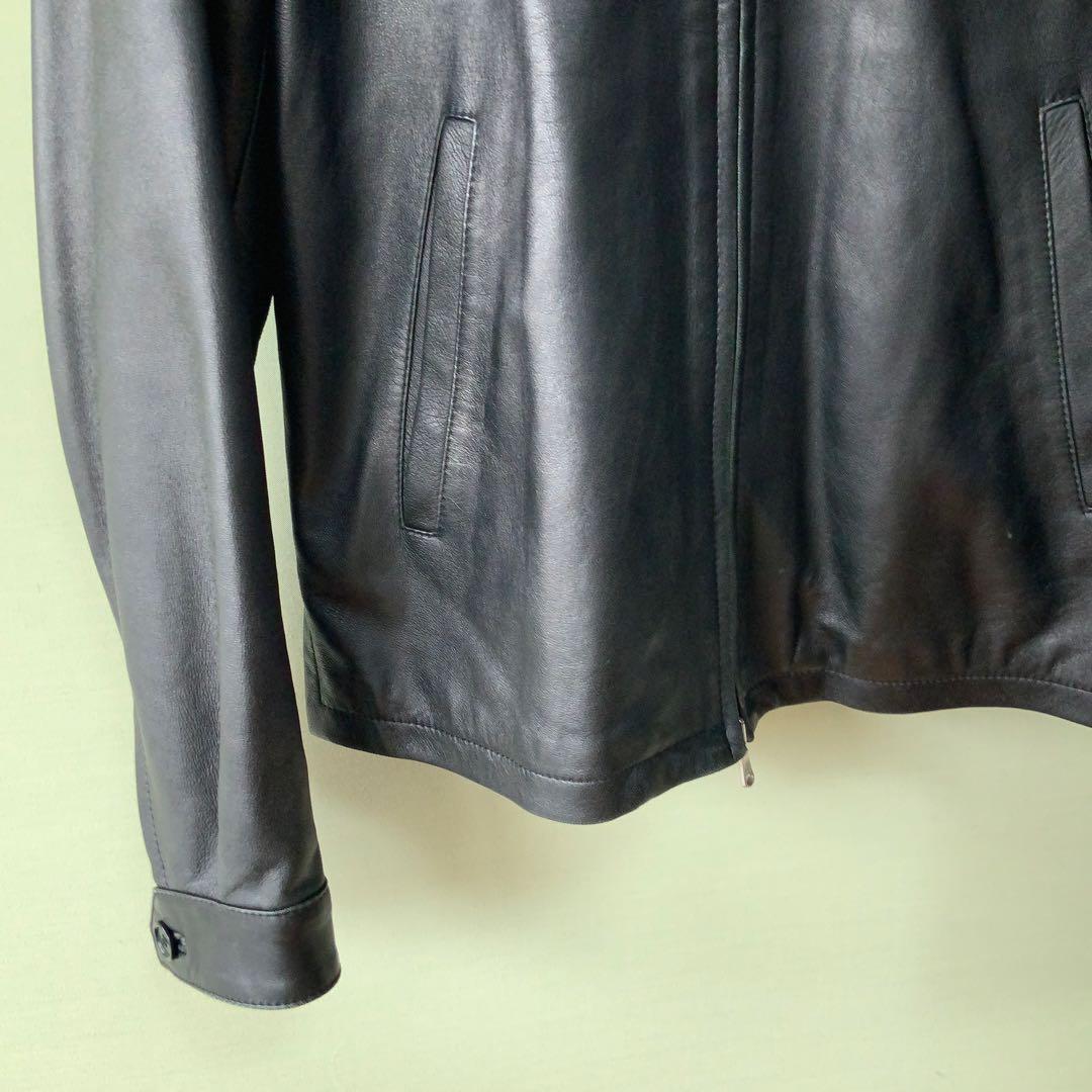 チンクアンタ Cinquanta スタンドカラーシングルライダース 44ブラック