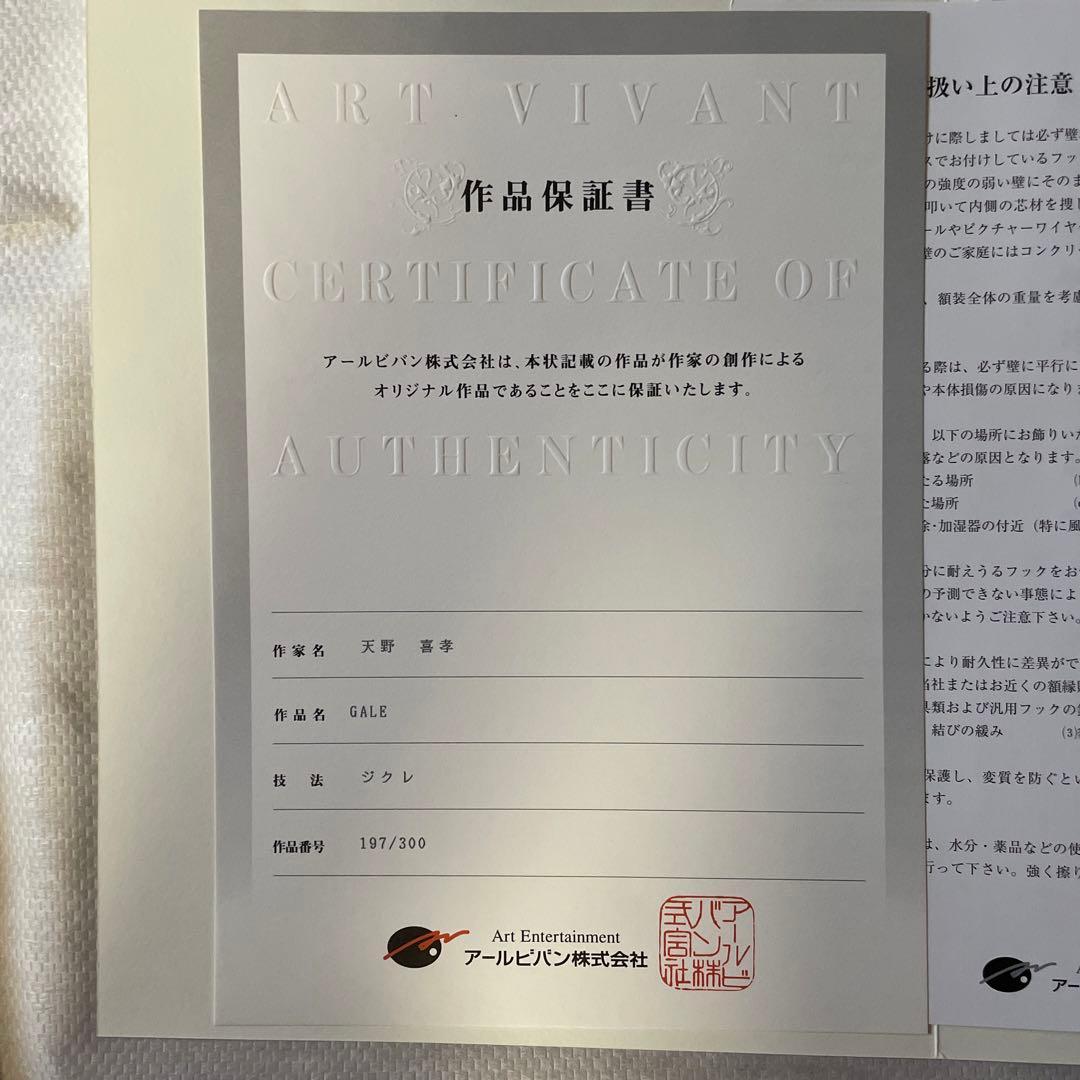 アールビバン 天野喜孝 ジクレー 『GALE』菊地秀行 『吸血鬼ハンター\"Ｄ\"』