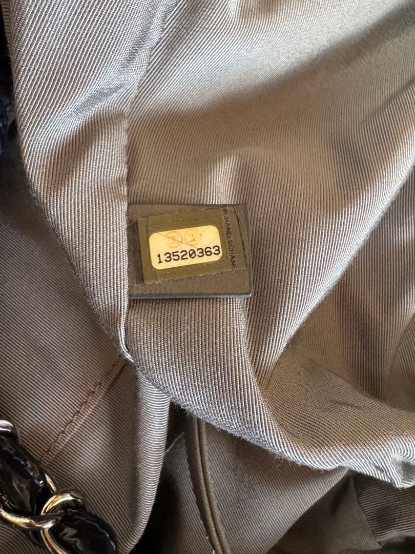 CHANEL パック　ネイビー キルティング ショルダーバッグ　ブルー