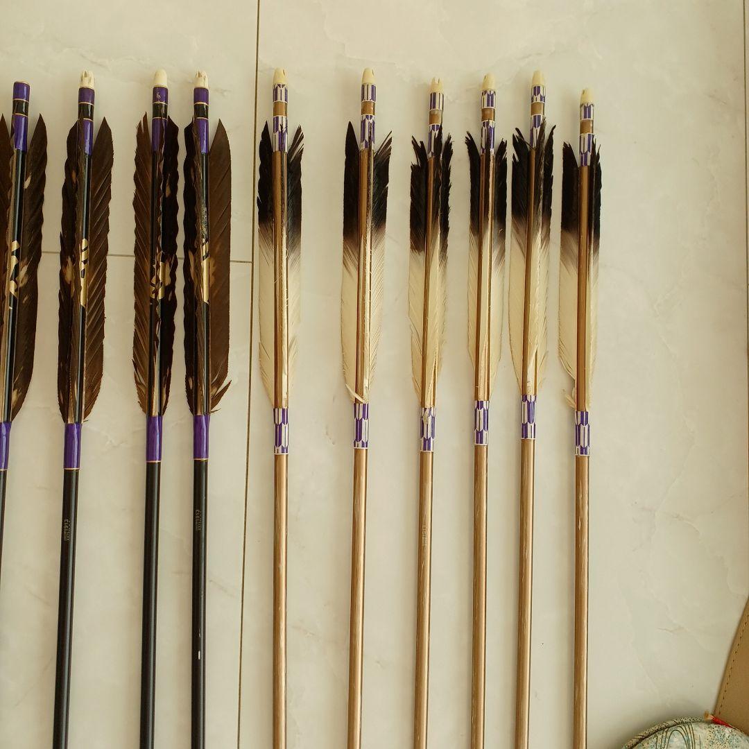 矢 12本セット (EASTONXX75 1913黒と茶) 専用ケース・弦巻付き