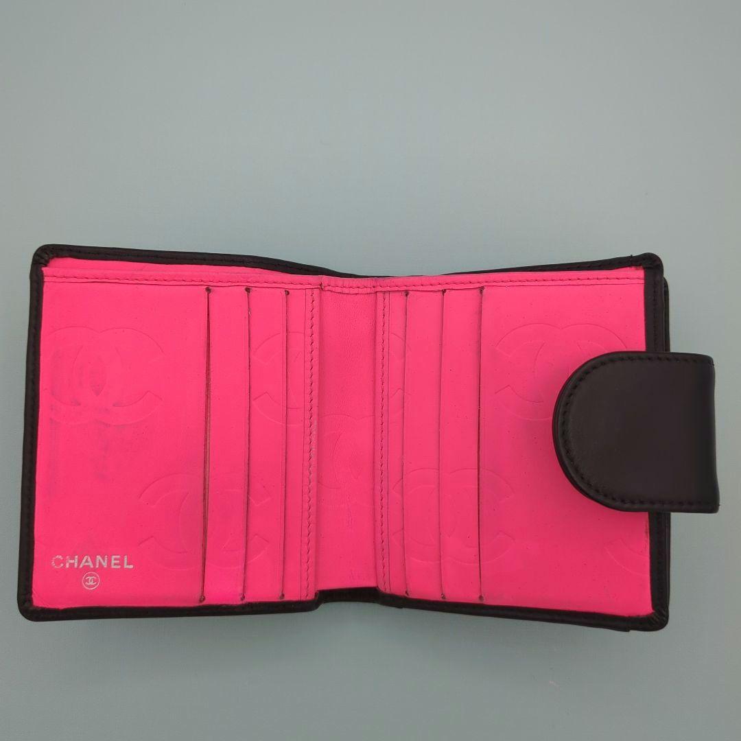 ✨美品✨CHANEL　カンボンライン　三つ折り　 　がま口　コンパクト財布