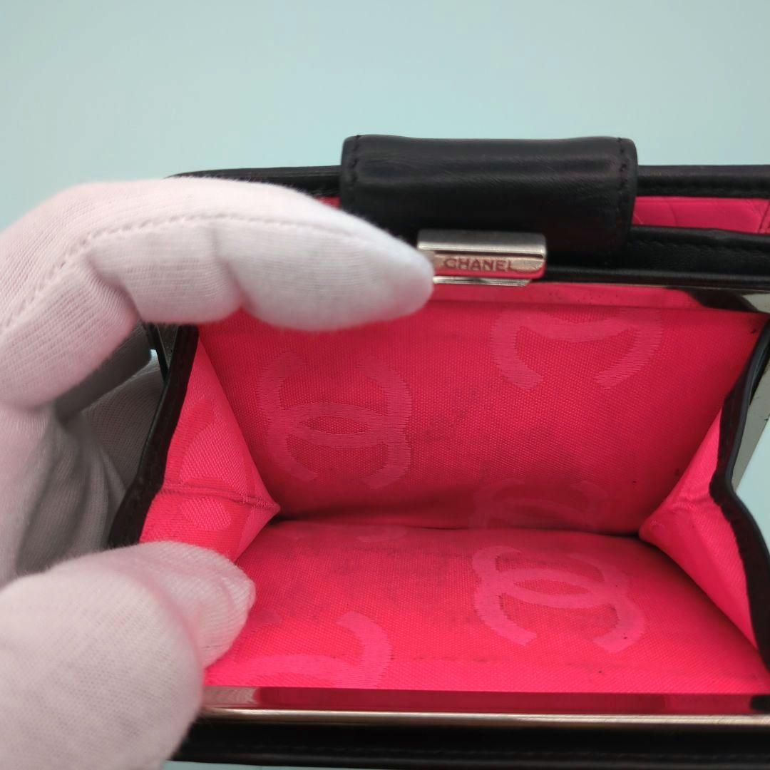 ✨美品✨CHANEL　カンボンライン　三つ折り　 　がま口　コンパクト財布