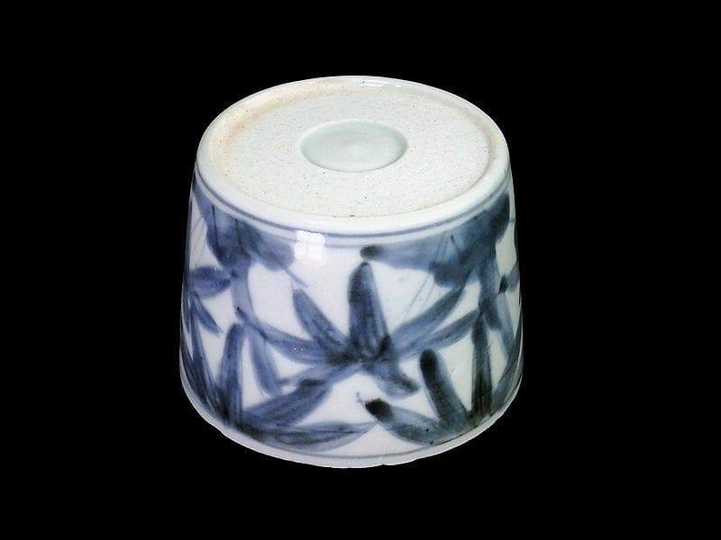 古伊万里　染付　竹笹の図　蕎麦猪口　D372AS-fbue