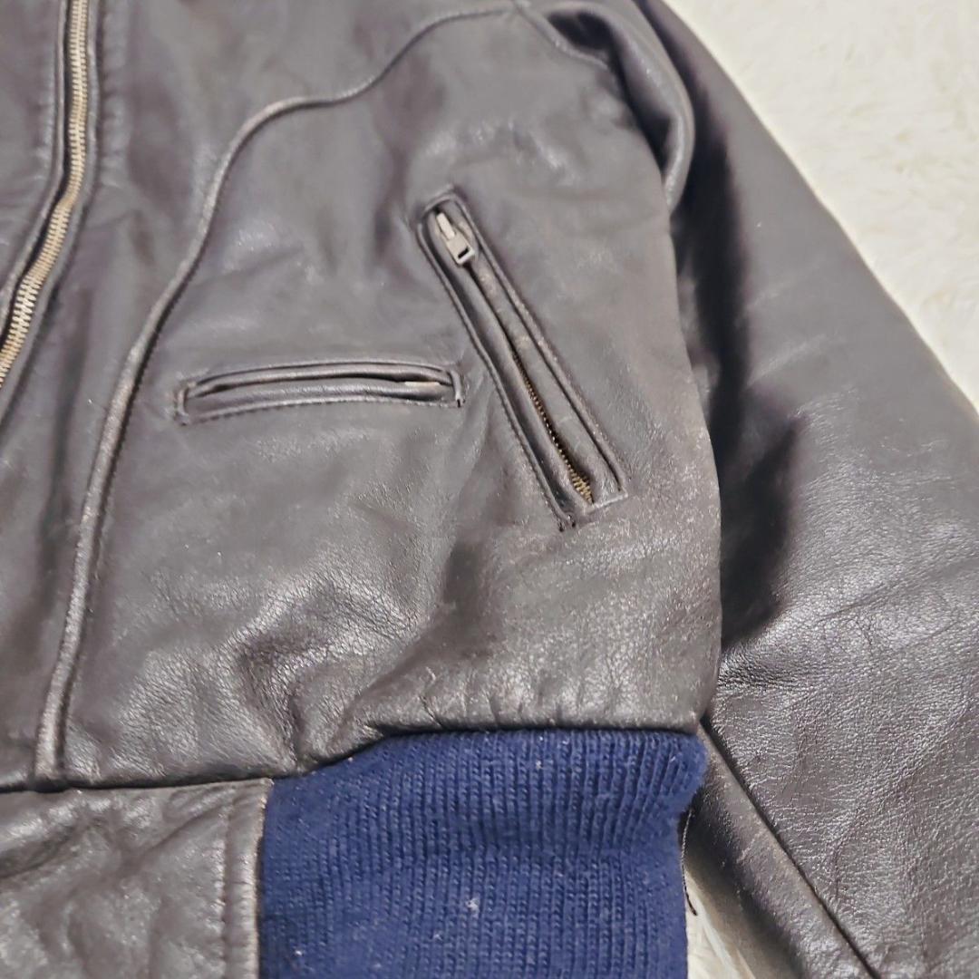 ハーレーダビッドソン レザージャケット 90s シングル 本革 モーターサイクル