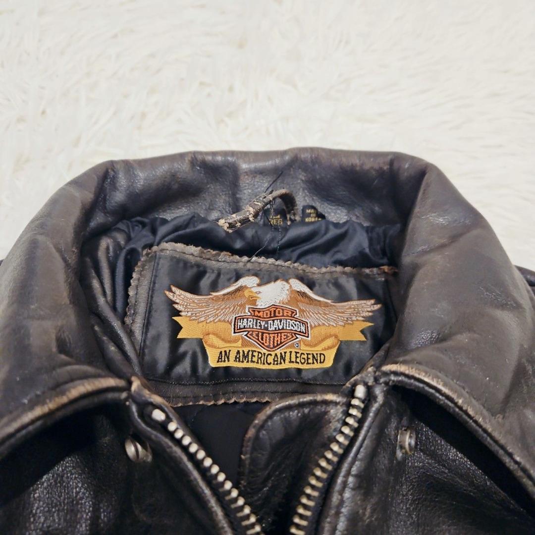 ハーレーダビッドソン レザージャケット 90s シングル 本革 モーターサイクル