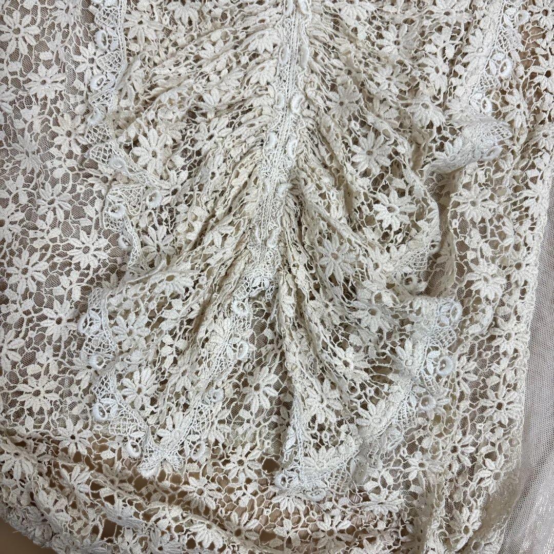 フランス　アンティークレース　ブラウス