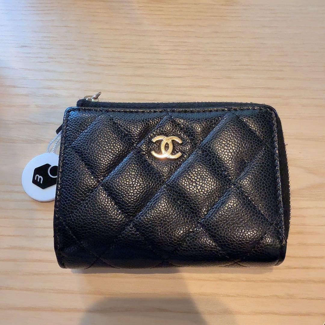 CHANEL ブラック レザー 財布