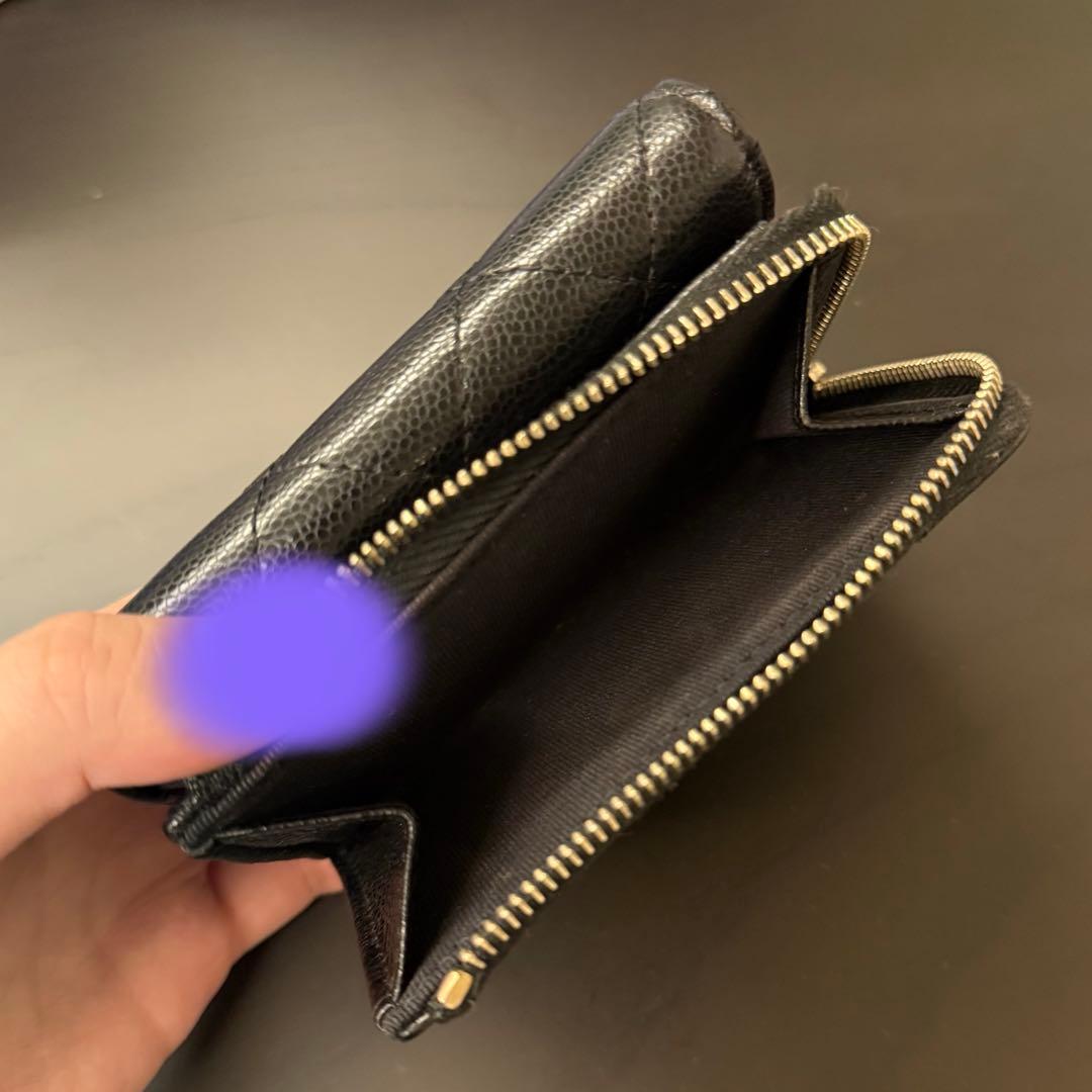 CHANEL ブラック レザー 財布
