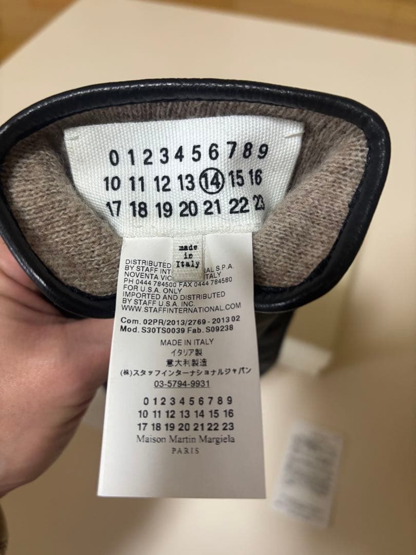 メゾン マルタン マルジェラ 黒 レザー グローブ 手袋 サイズS