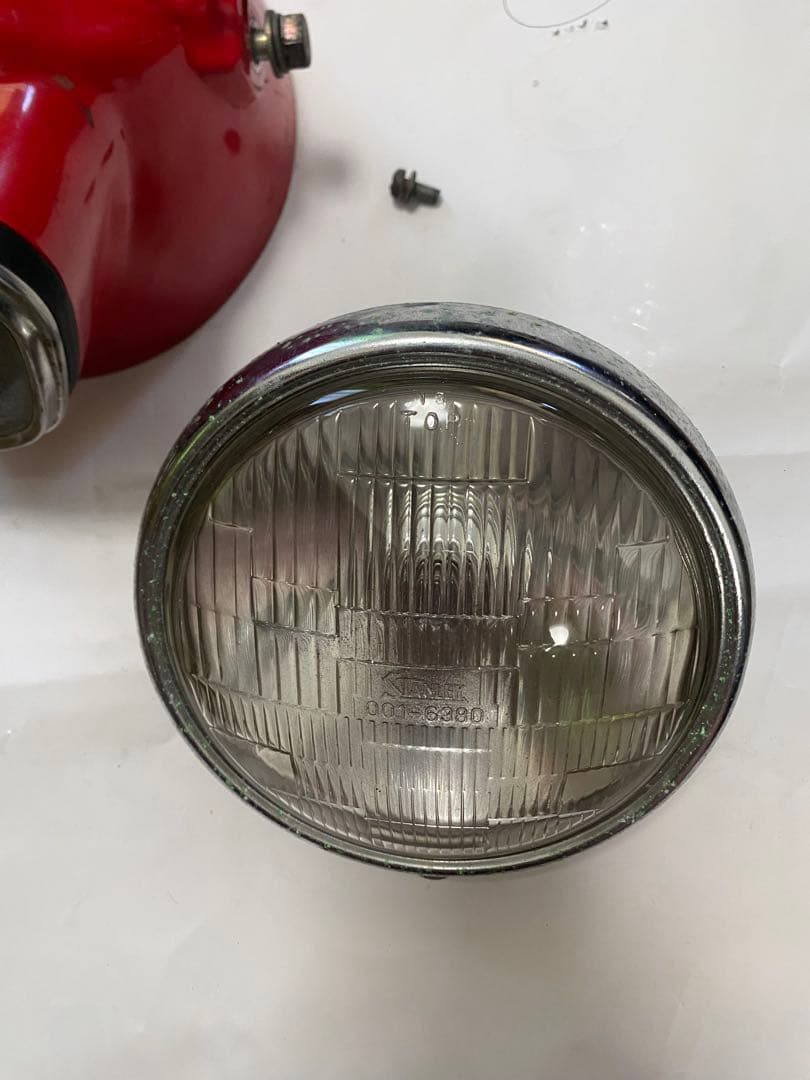 MD50ライト カブ郵政仕様のライトと、メーター中古品