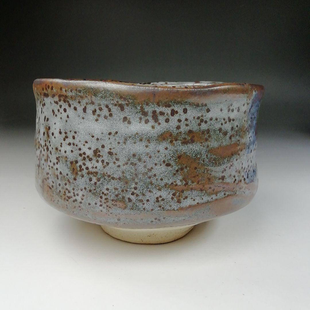 Ｔ４５０　茶碗　『鼡志野　桐紋』『笠原窯　水野二郎 造』『禅海書付』共箱　茶道具