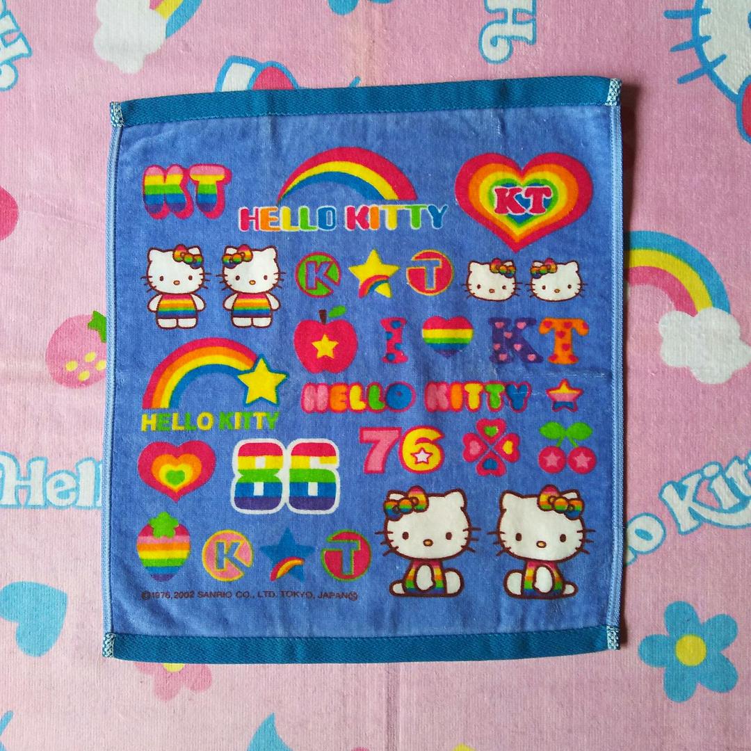 キティ＆ミミィ♪サンリオ♪新品未使用ハンドタオル♪2002年