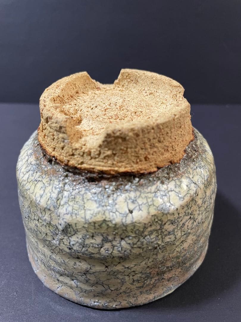 鬼萩焼 黒田岳 作 萩焼 南地工房 湯呑 共箱 未使用 美品