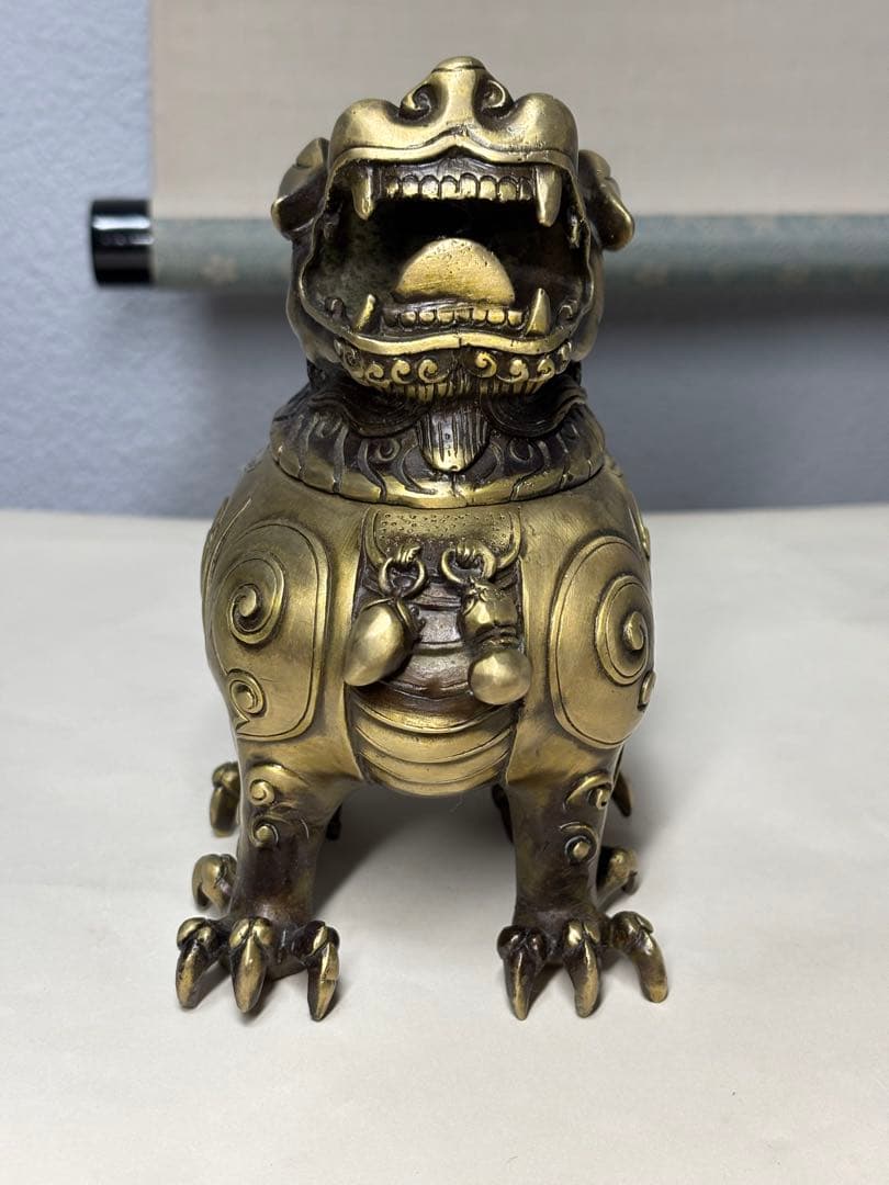 獅子香炉 大清御製 香道具