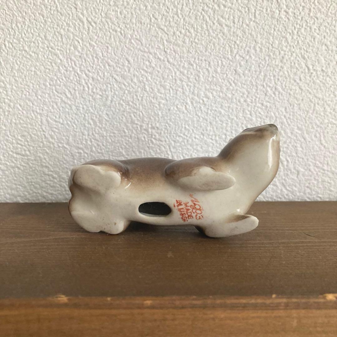 ロモノーソフ　フィギュリン（フィギュア)置物 りす　希少シマリス　お探しの方に♪