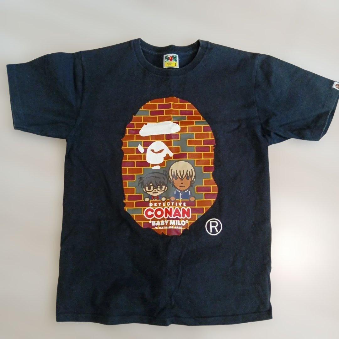 【Ｌ】エイプ×コナンコラボTシャツ