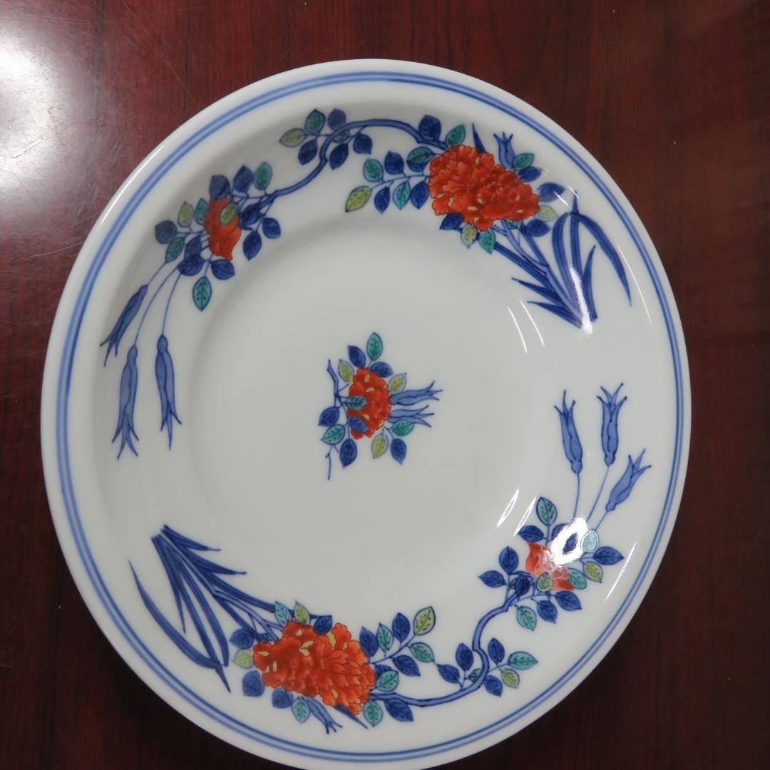 今右衛門 イマエモン 鉢 菓子器 共箱 草花文様