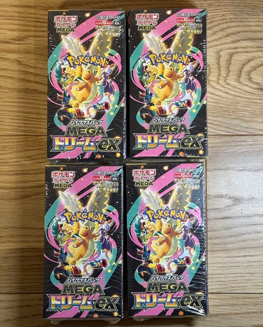 ⭐️ポケセン産⭐️新品未開封・シュリンク付き 4BOX⭐️ポケカ MEGAドリームex