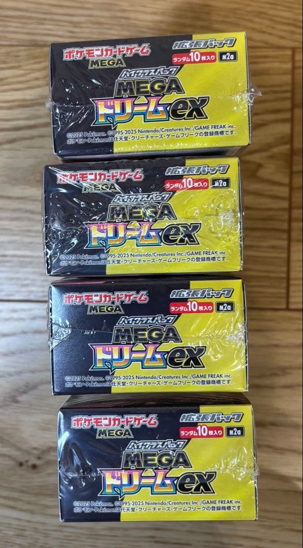 ⭐️ポケセン産⭐️新品未開封・シュリンク付き 4BOX⭐️ポケカ MEGAドリームex