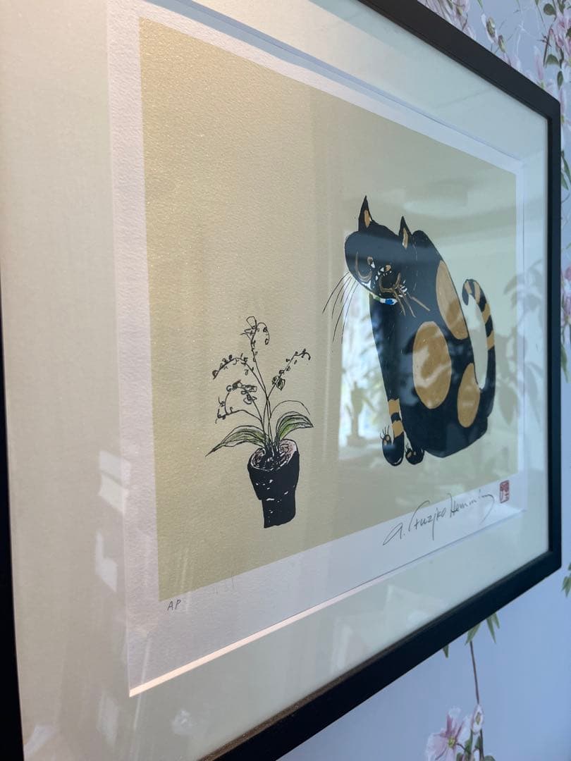 【真作】　美品　フジコヘミング　くりくり　AP 直筆サイン　希少