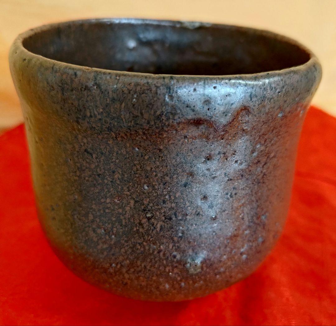 布志名焼茶碗 名工土屋善八郎 松平不昧 立鶴柄 島根県松江市雲善窯 茶碗 木箱入