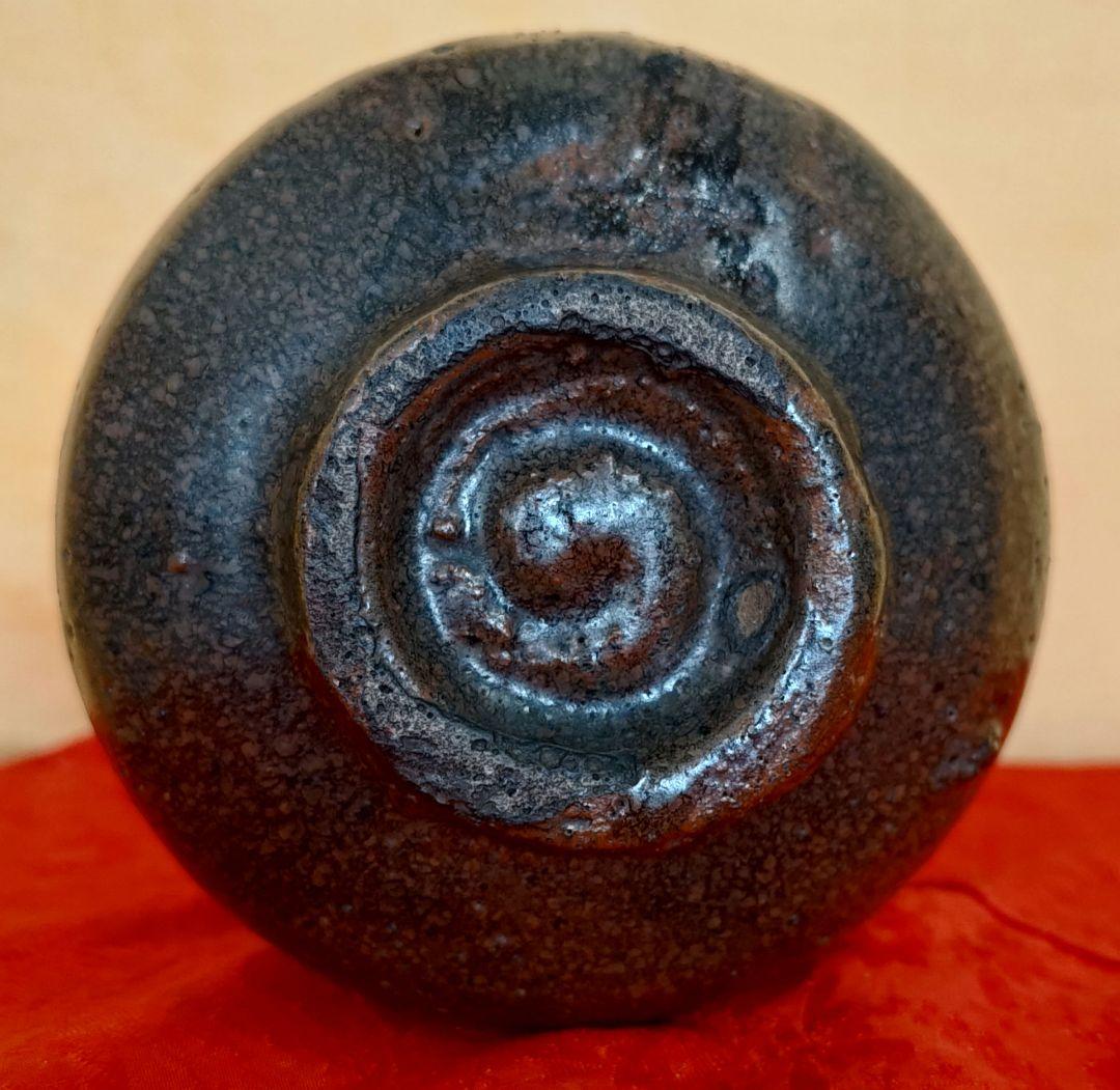 布志名焼茶碗 名工土屋善八郎 松平不昧 立鶴柄 島根県松江市雲善窯 茶碗 木箱入