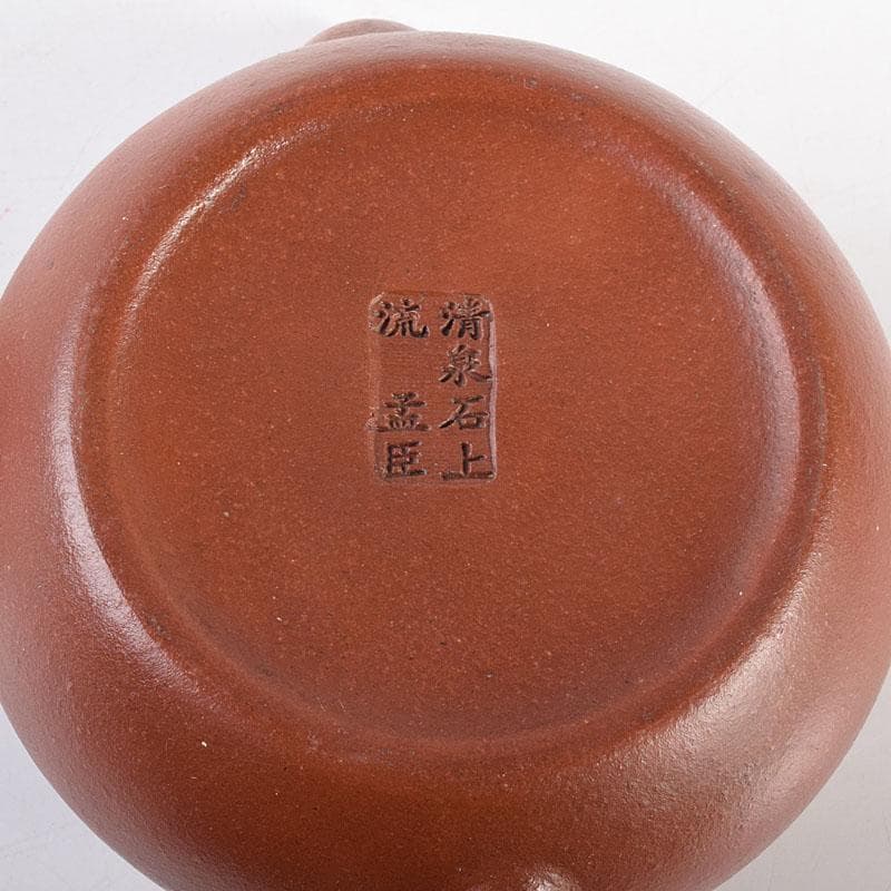 中国　孟臣製　清泉石上流　紫砂　朱泥　急須　茶壷　C　R7871