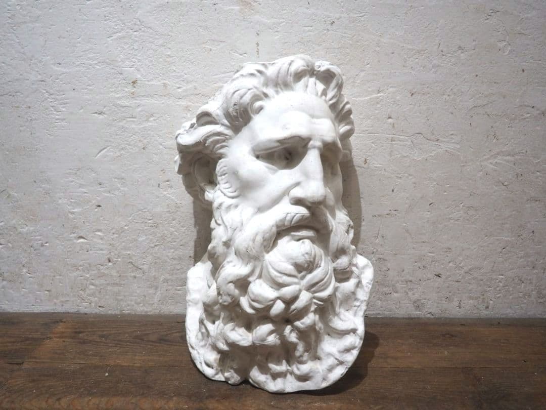 1346 石膏像　モーゼ　オブジェ　デッサン　美術　インテリア　彫刻　ジャンク