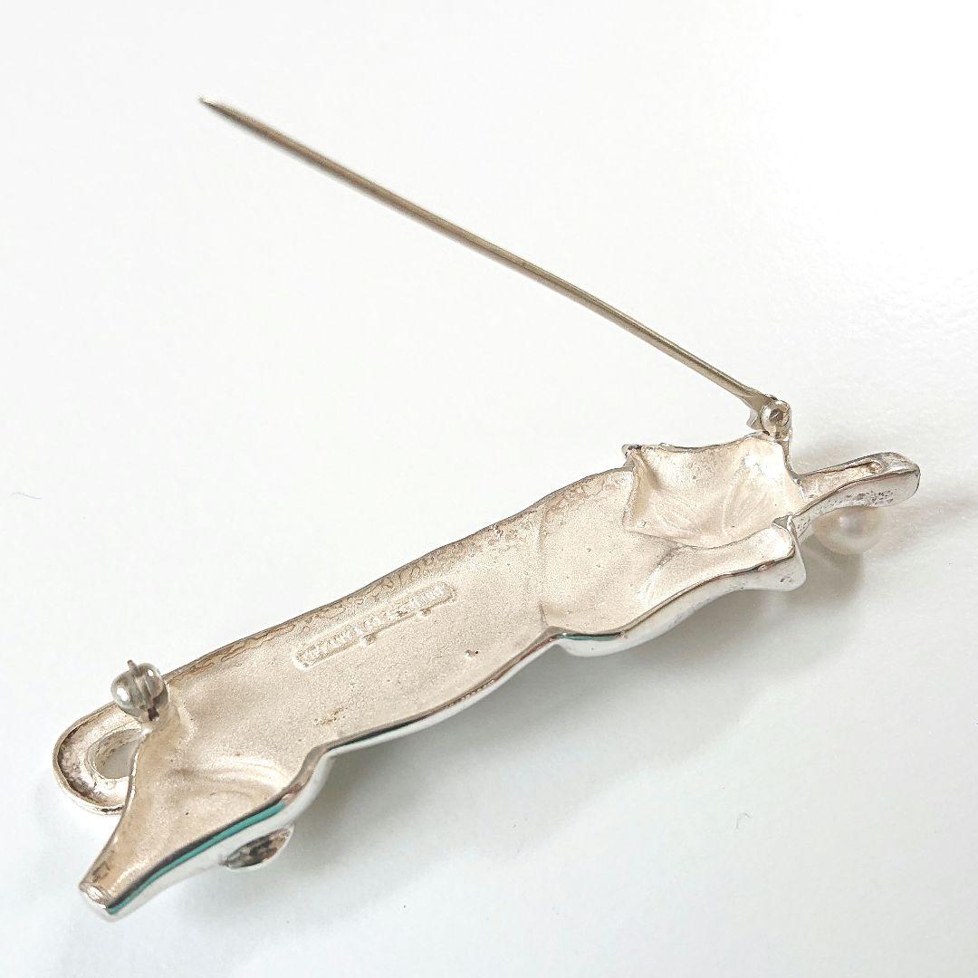 希少◎◎ティファニー キャット パール ブローチ No.1150