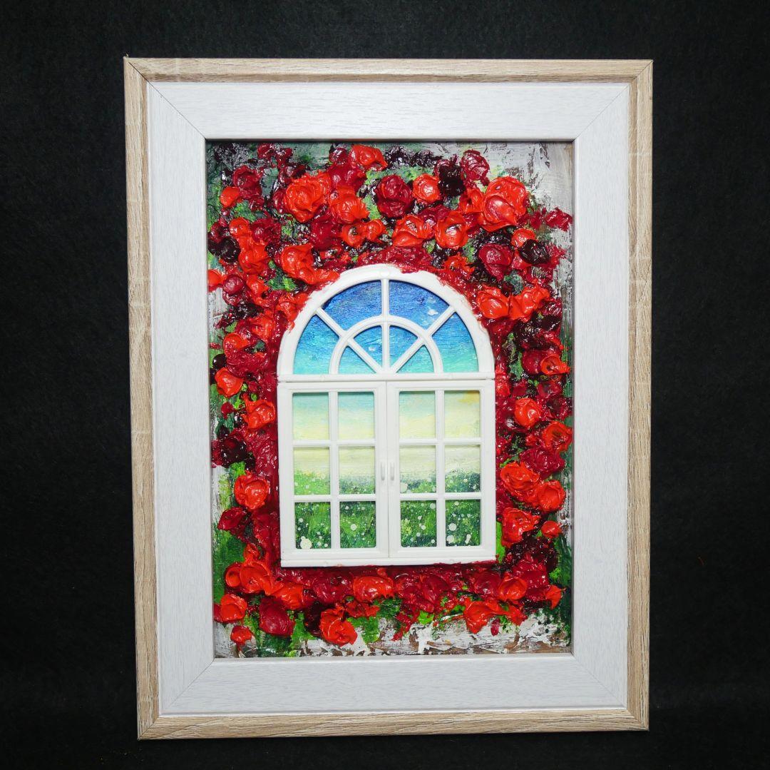 油絵 油彩 油彩画 絵画 絵【窓の先】