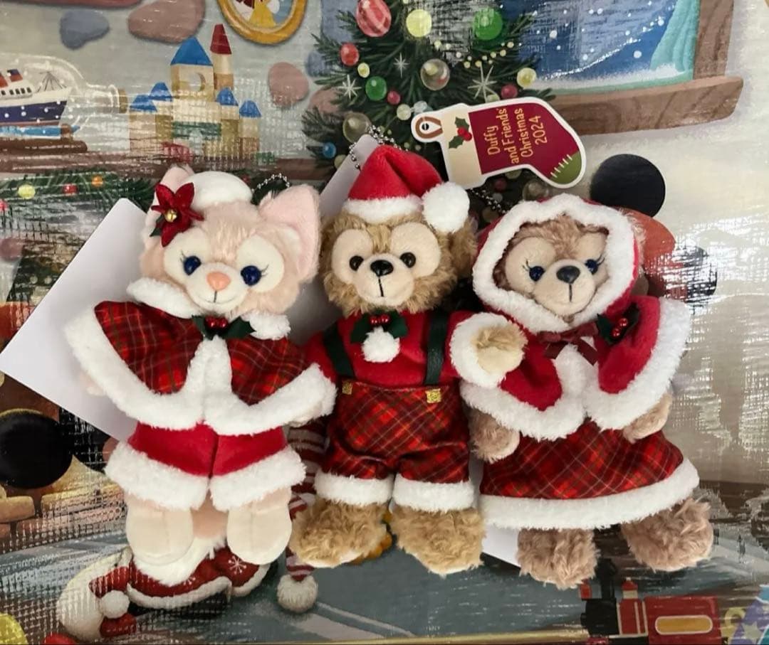 ダッフィーフレンズ ぬいぐるみバッジ クリスマス
