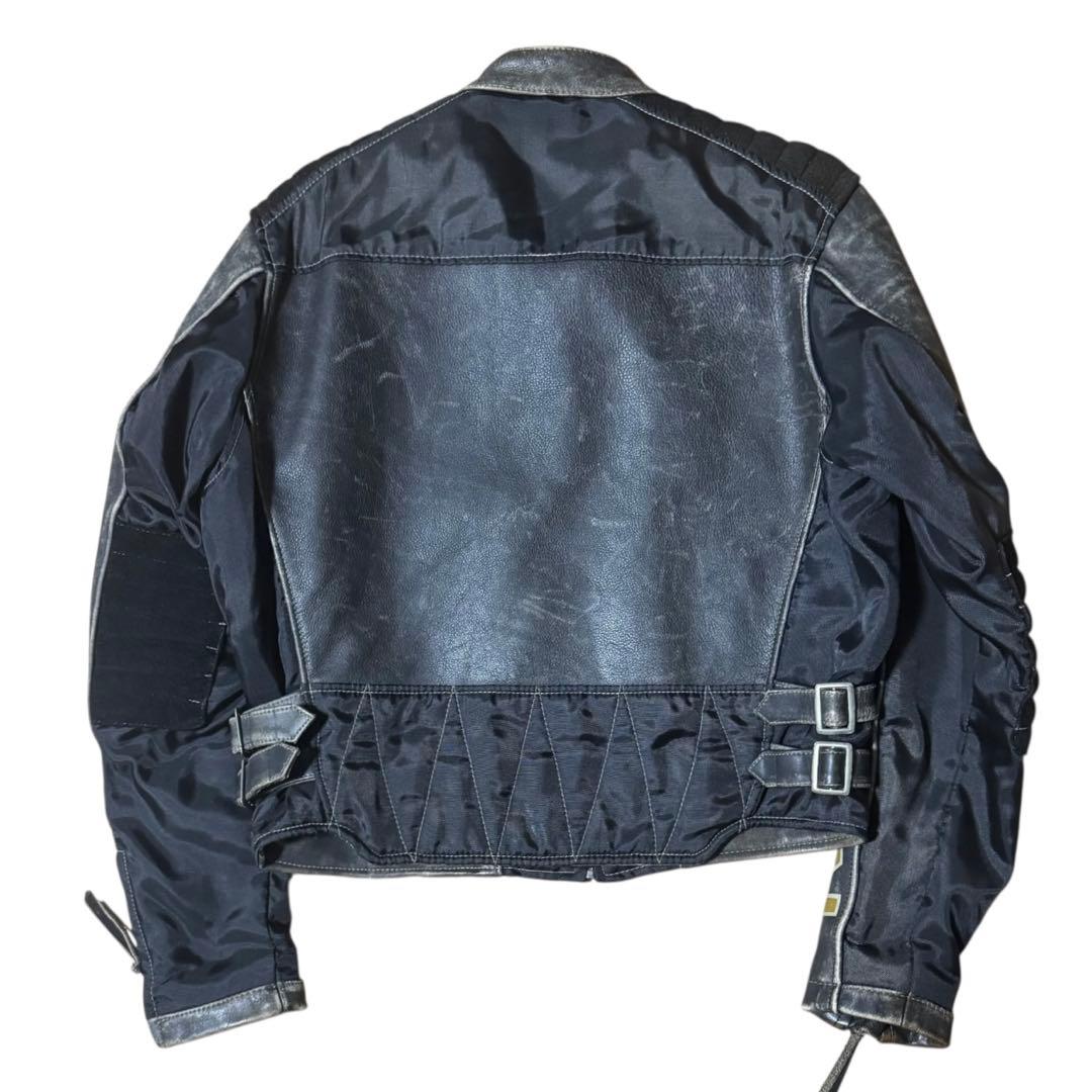 HARLEY DAVIDSON ビンテージ加工 レザーナイロン 短丈 ブルゾン