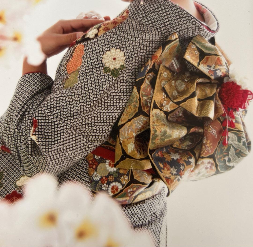 高級振袖(総絞り)御所車柄