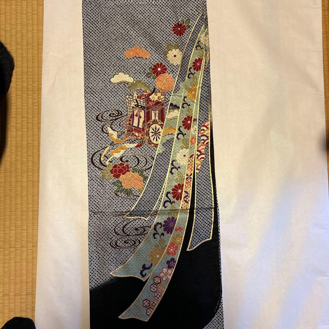 高級振袖(総絞り)御所車柄