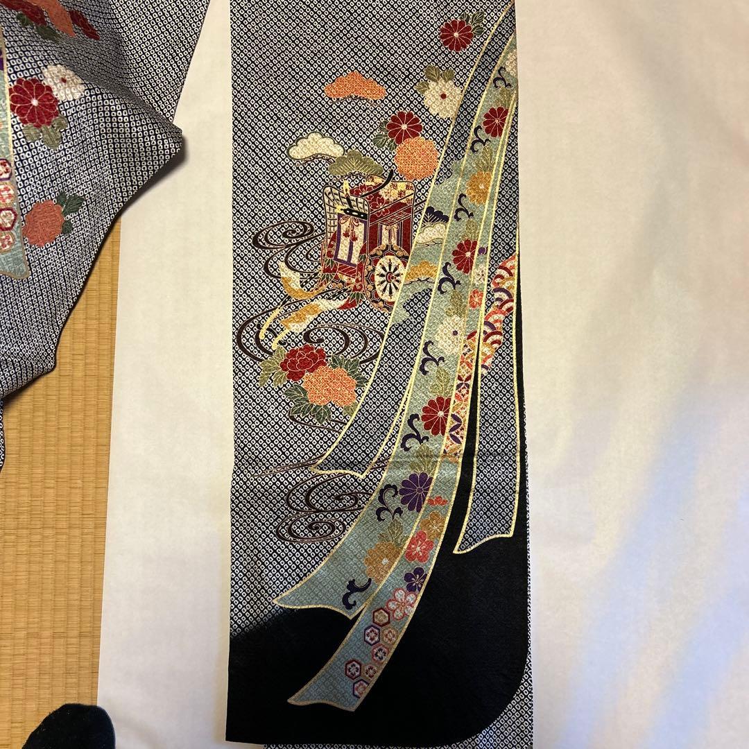 高級振袖(総絞り)御所車柄