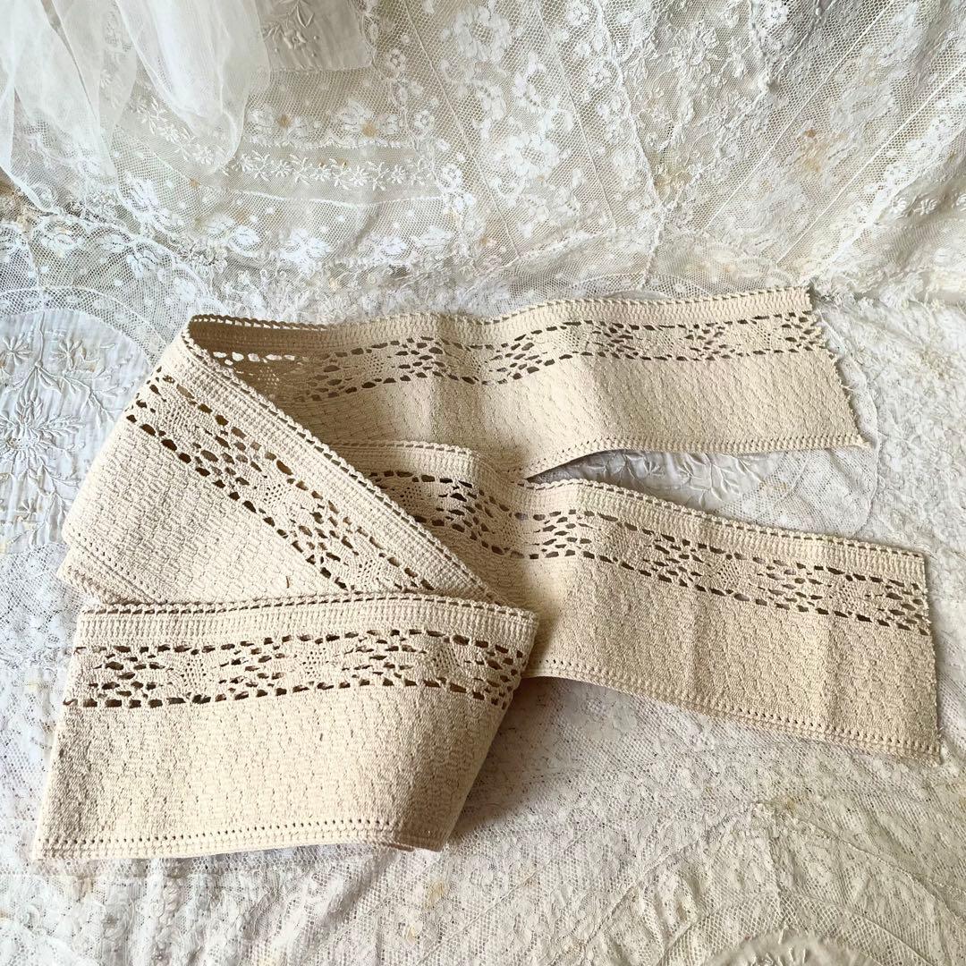 新春アンティーク福袋⑦布もの8点セット19世紀トーション&レース&端切&エプロン