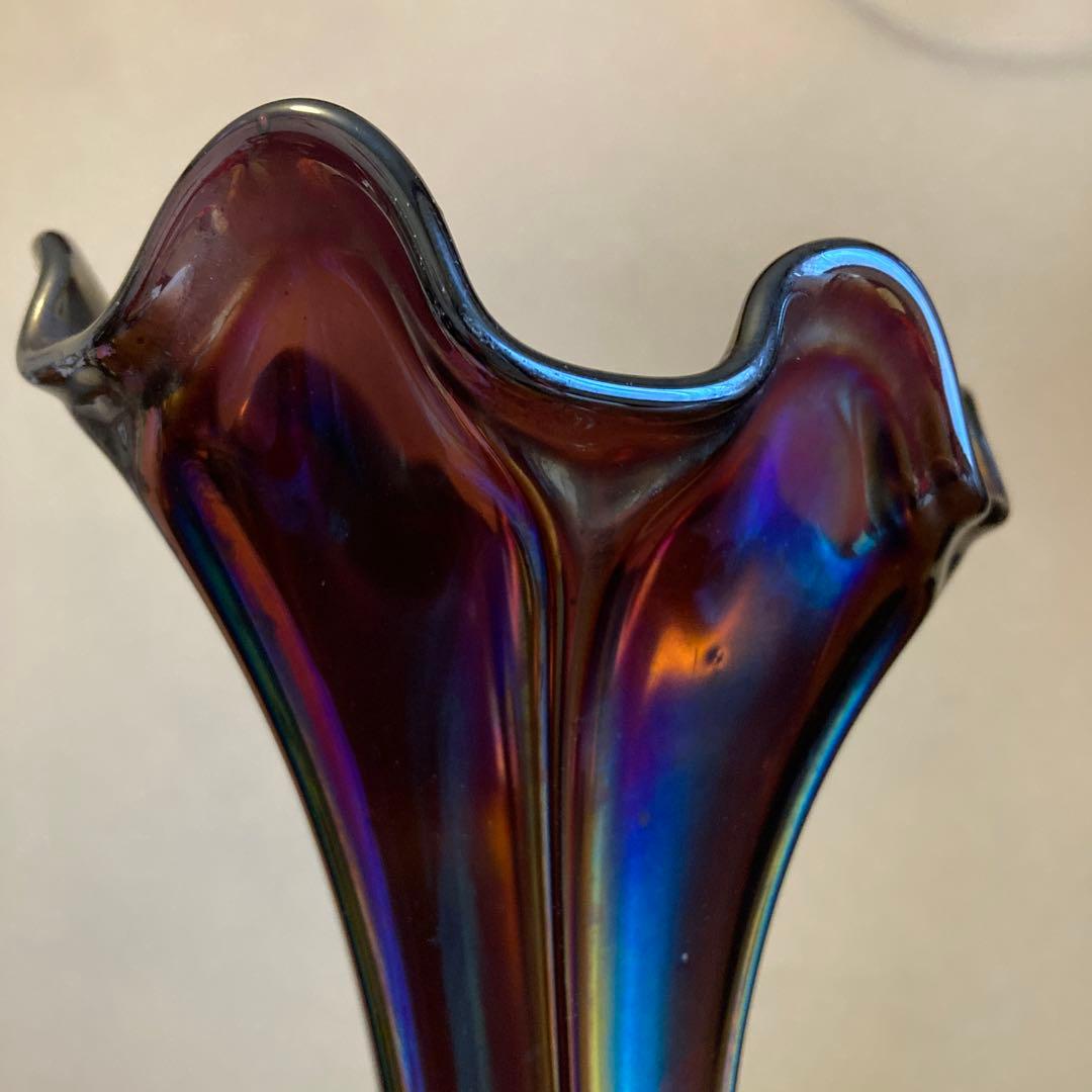 Fenton社 オ-ルドフェントン カーニバル 花瓶 USA